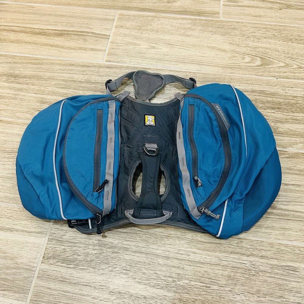 Ruffwear Approach Pack Dog Gear Size Medium Hiking Backpack With Saddlebags Blue